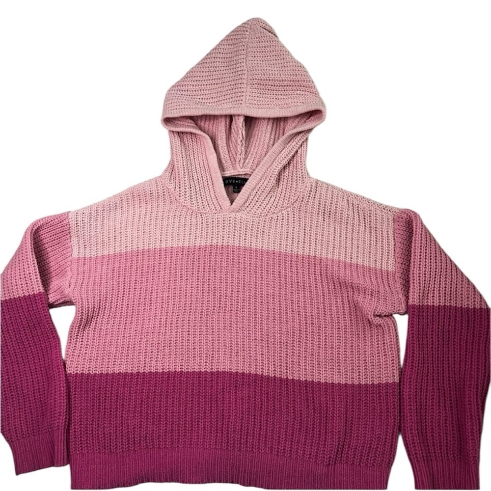 Cozy Pink Gradient Hoodie Sweater